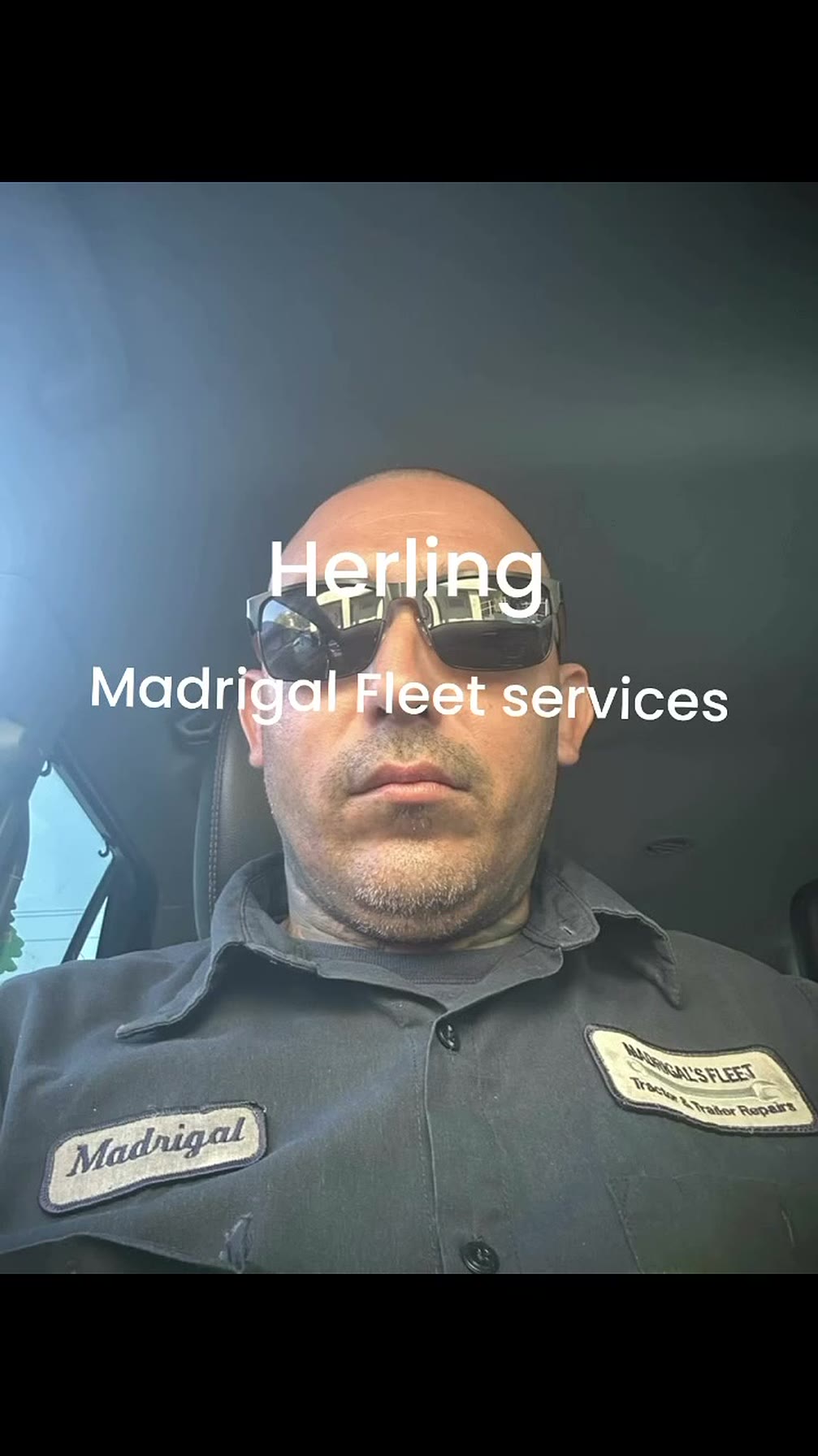 Herling Madrigal working on a diesel engine