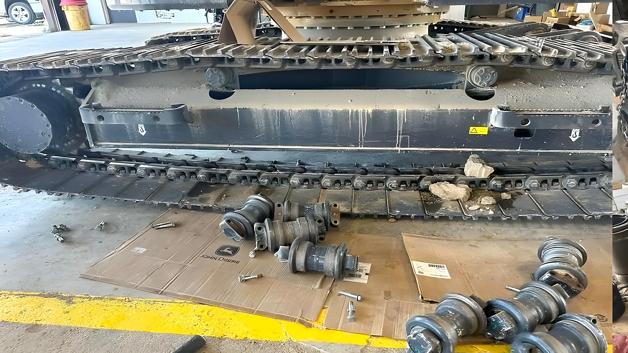 Excavator undercarriage repaired by Herling Fleet Services